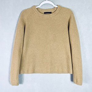 ❌❌SOLD❌❌ Jenni Kayne Cashmere Sweater Womens XL Beige Fisherman Pullover Crop